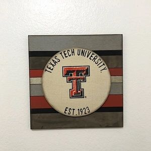 Texas Tech University wooden sign